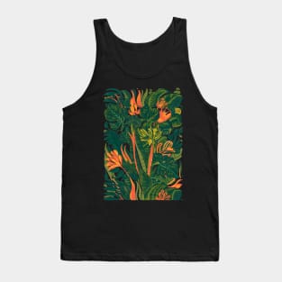 Green leaves pattern Tank Top